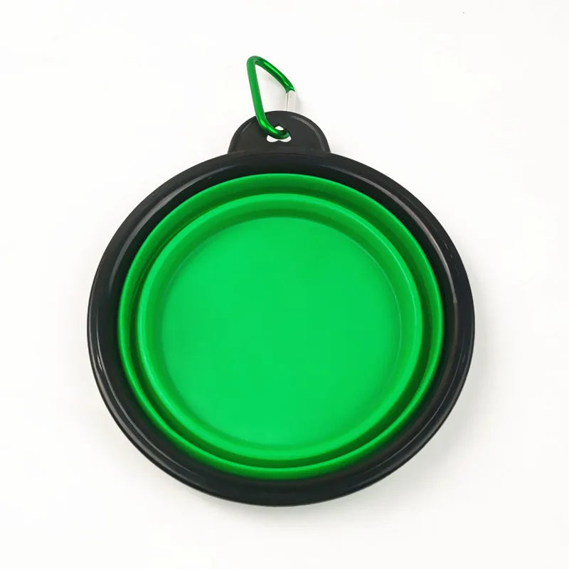 Fantastic 350ml Portable Folding Pet Bowl with Keychain Clip - Best Pet Parcel