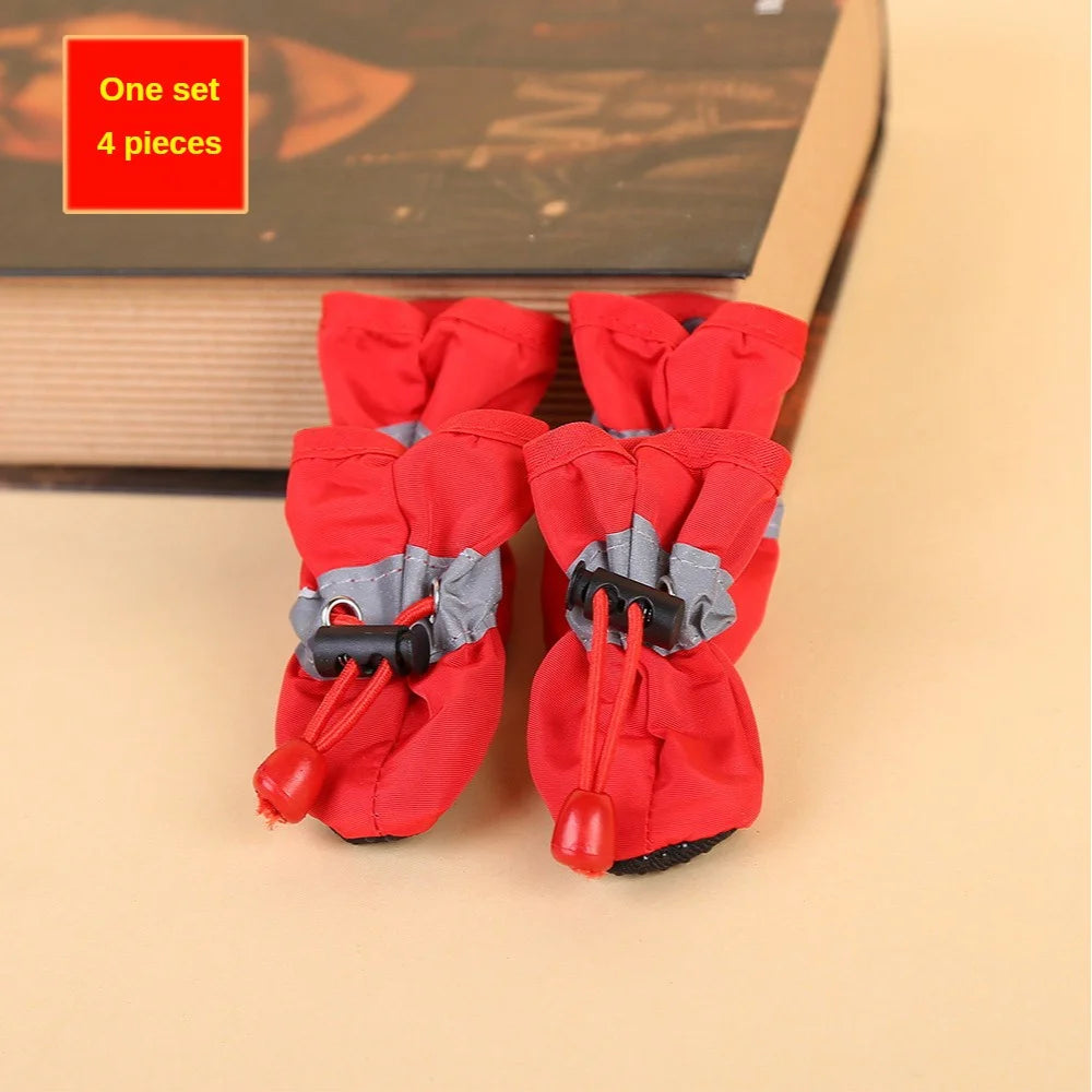 Cute 4pcs Water-Resistant Dog Boots for Small Dogs - Best Pet Parcel