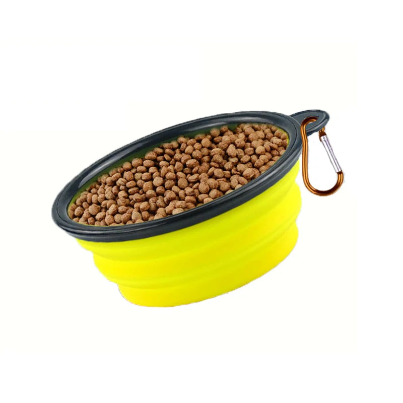 Fantastic 350ml Portable Folding Pet Bowl with Keychain Clip - Best Pet Parcel