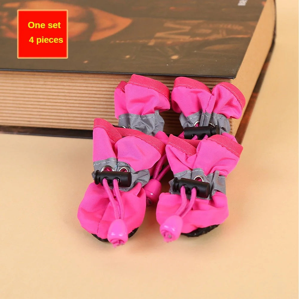 Cute 4pcs Water-Resistant Dog Boots for Small Dogs - Best Pet Parcel