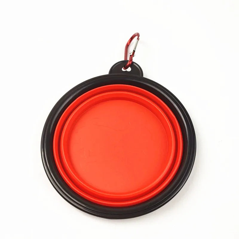 Fantastic 350ml Portable Folding Pet Bowl with Keychain Clip - Best Pet Parcel