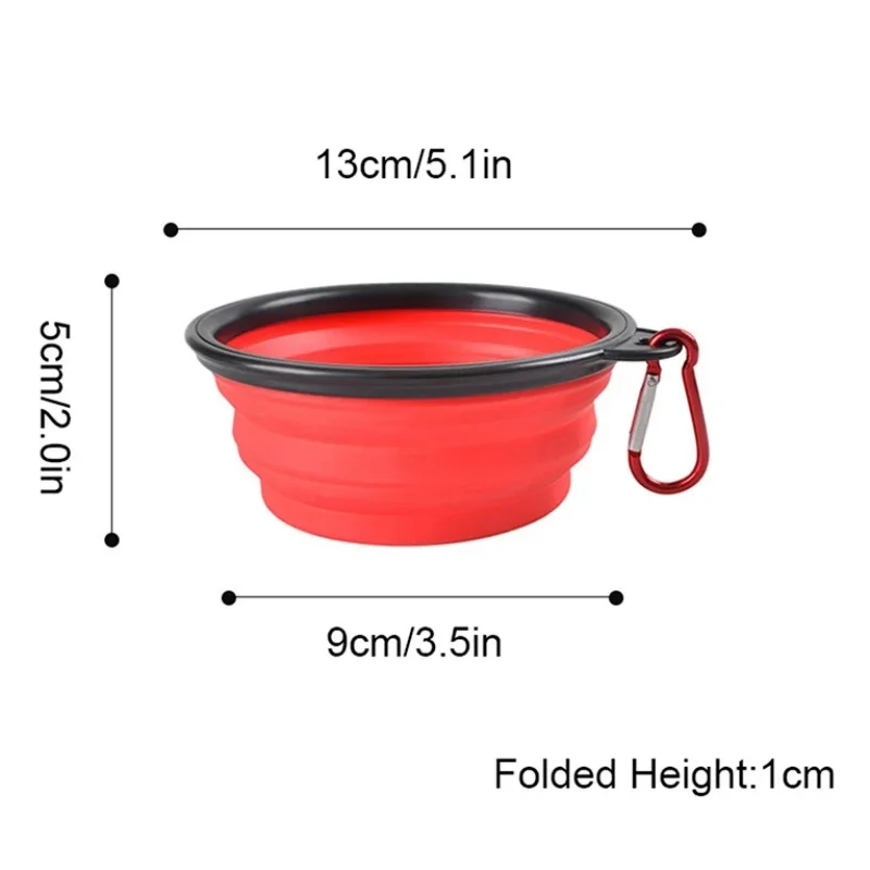 Fantastic 350ml Portable Folding Pet Bowl with Keychain Clip - Best Pet Parcel
