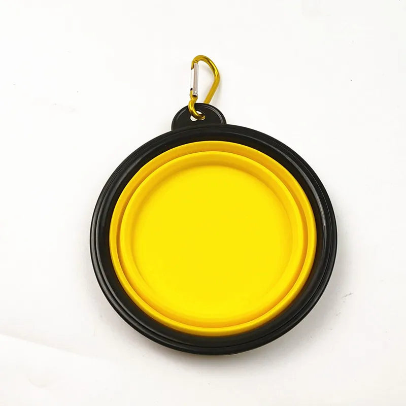 Fantastic 350ml Portable Folding Pet Bowl with Keychain Clip - Best Pet Parcel
