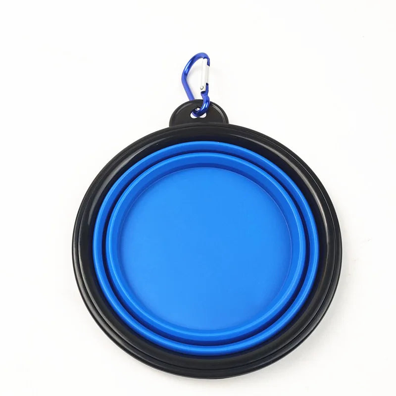 Fantastic 350ml Portable Folding Pet Bowl with Keychain Clip - Best Pet Parcel